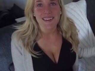 Charming Blonde MILF with Nice Milky Cleavage: Free HD sex f8