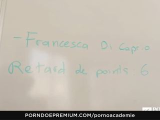 포르노 academie - 찌는 듯한 학교 여자 프란체스카 디 caprio 하드 코어 항문의 과 dp 에 삼인조