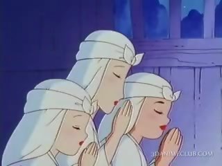 Naked Anime Nun Having sex For The First Time