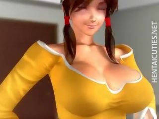 Redhead 3D hentai hoe gives oral dirty movie