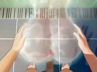 Anime anime x rated film doll gets fucked good in shower